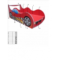 Кровать -машинка Drive Ferrari Viorina-Deko
